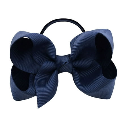 Colorful Elastic Hair Bows - Ponytail Holders for Baby Girls, Teens & Toddlers. 16 Colors, +Grograin, Comfortable Fit