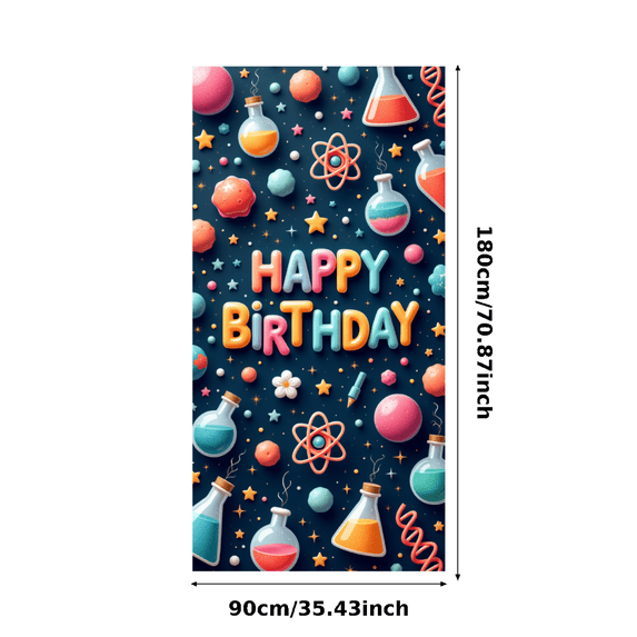 Colorful Elements Banner Decorative Science Party Decoration for Kids Birthday Event Celebration