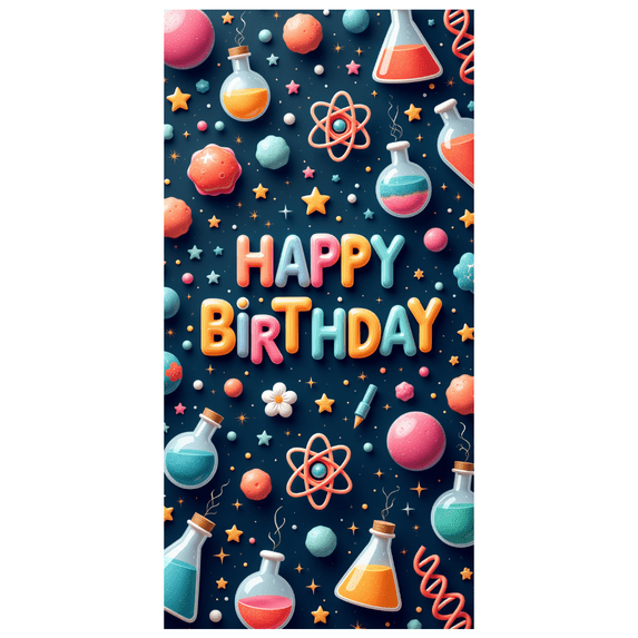 Colorful Elements Banner Decorative Science Party Decoration for Kids Birthday Event Celebration