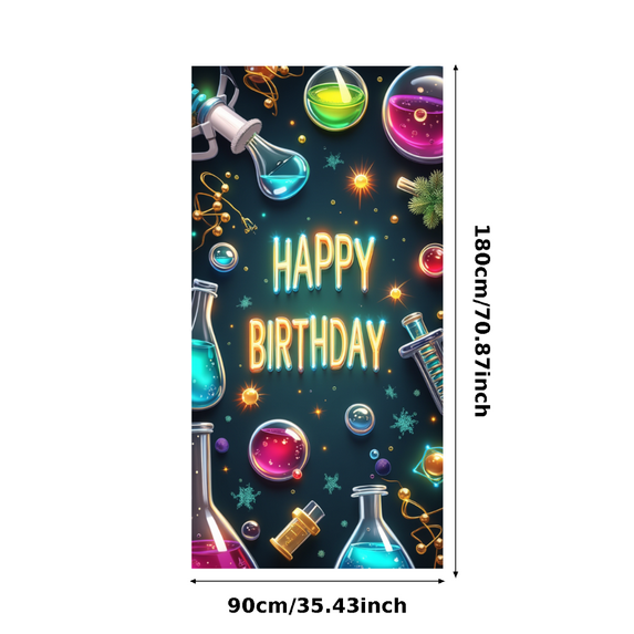Colorful Elements Banner Decorative Science Party Decoration for Kids Birthday Event Celebration