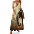 thumbnail image 1 of Colorful Elephant Flower Design Sleeveless Dress Woman Fashion Long Dresses Women's Summer Suit Dress 2025, 1 of 7