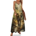 thumbnail image 1 of Colorful Elephant Flower Fine Art Sleeveless Dress Summer Dress Woman 2025, 1 of 7