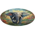 thumbnail image 1 of Colorful Elephant Flower Round Rugs -Washable Non-Slip Small Round Area Rug Throw Soft Circle Rugs for Bedroom, Modern Print Indoor Carpet for Entryway Sofa Living Room, 1 of 7