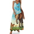 thumbnail image 1 of Colorful Elephant Flower Sleeveless Dress Woman Fashion Long Dresses Women's Summer Suit Dress Summer 2025 Women, 1 of 7