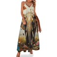 thumbnail image 1 of Colorful Elephant Flower Sleeveless Dress Women's Luxury Party Dress Birthday Dresses for Women, 1 of 7