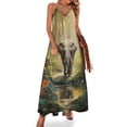 thumbnail image 1 of Colorful Elephant Flower Sleeveless Dress for Women Clothing Female Women's Summer Skirt, 1 of 7