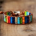 thumbnail image 1 of Colorful Emperor Stone Rectangular Bracelet, 1 of 2