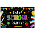 thumbnail image 1 of Colorful End of School Party Banner with School Supplies Elements Party Decorations Backdrop for Classroom Celebrations Photo Props Graduation Events, 1 of 8