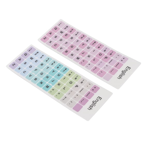 Colorful English Language Waterproof Keyboard Stickers for Laptop Desktop PC Keyboards