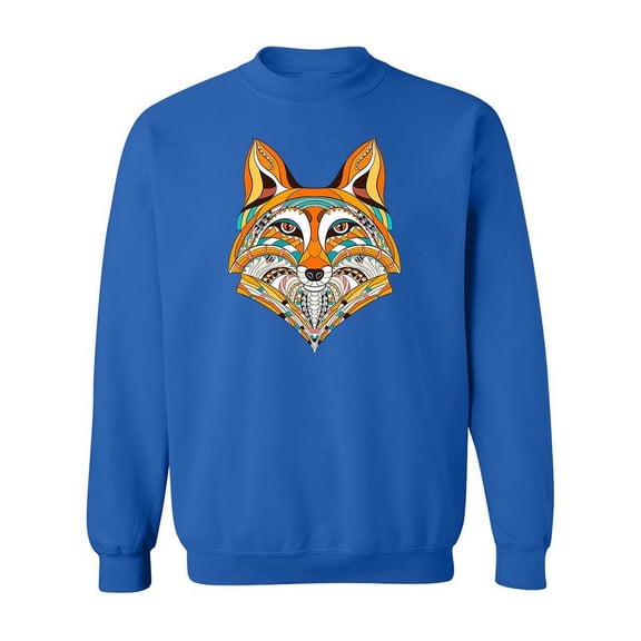 Colorful Ethnic Fox  Sweatshirt Women -Image by Shutterstock, Female Large