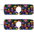 thumbnail image 1 of Colorful Ethnic Hearts Sink Splash Guard for Faucet 2 Packs Faucet Absorbent Mats, Love Eyes Retro Faucet Handle Drip Catcher Quickly Drying Mat for Kitchen Counter Bathroom RV, 23.6"x5.5", 1 of 7