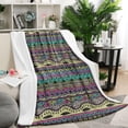 thumbnail image 1 of Colorful Ethnic Pattern Blanket,Comfortable Soft Flannel Throw Blanket,All Season,Warm Lightweight Blankets for Sofa Bed Couch Living Room Chair,50"x60", 1 of 4