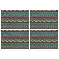 thumbnail image 1 of Colorful Ethnic Pattern Summer Placemats Table Placemats Set Of 4-Linen Kitchen Washable Placemats Table Mats 11.8"x17.7" Non-Slip Heat Resistant, 1 of 6