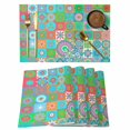 thumbnail image 1 of Colorful Ethnic Placemats Set of 12, Modern Abstract National Geometric Teal Placemats for Dining Table, Place Mats for Kitchen Tabletop, Waterproof Wipeable Dining Table Mats Set, 1 of 9
