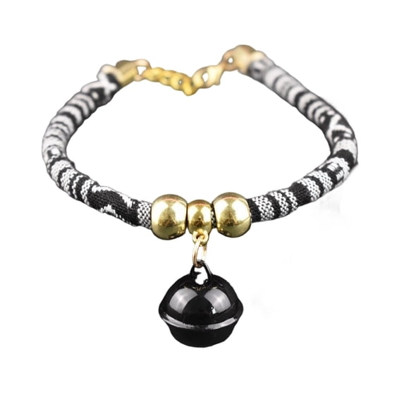 Colorful Ethnic Style Pet Bell Collar, Adjustable Necklace for Small Dogs and Cats like Pomeranians, Decorative with Jingle Bell, Anti-Loss Accessory