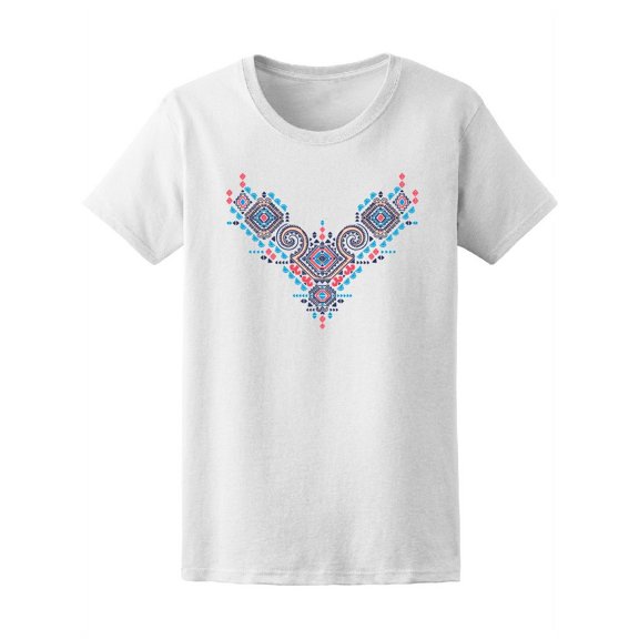 Colorful Ethnic Tribal Design T-Shirt Women -Image by Shutterstock, Female x-Large
