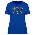 thumbnail image 1 of Colorful Exotic Frogs T-Shirt Women -Image by Shutterstock, Female Small, 1 of 2