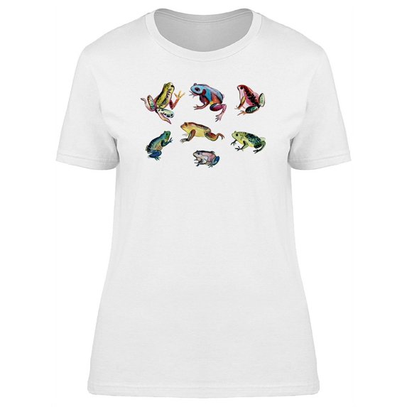 Colorful Exotic Frogs T-Shirt Women -Image by Shutterstock, Female x-Large
