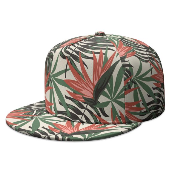 Colorful Exotic Hawaiian Snapback Hat - Adjustable Cap for Men Women | Retro Pattern
