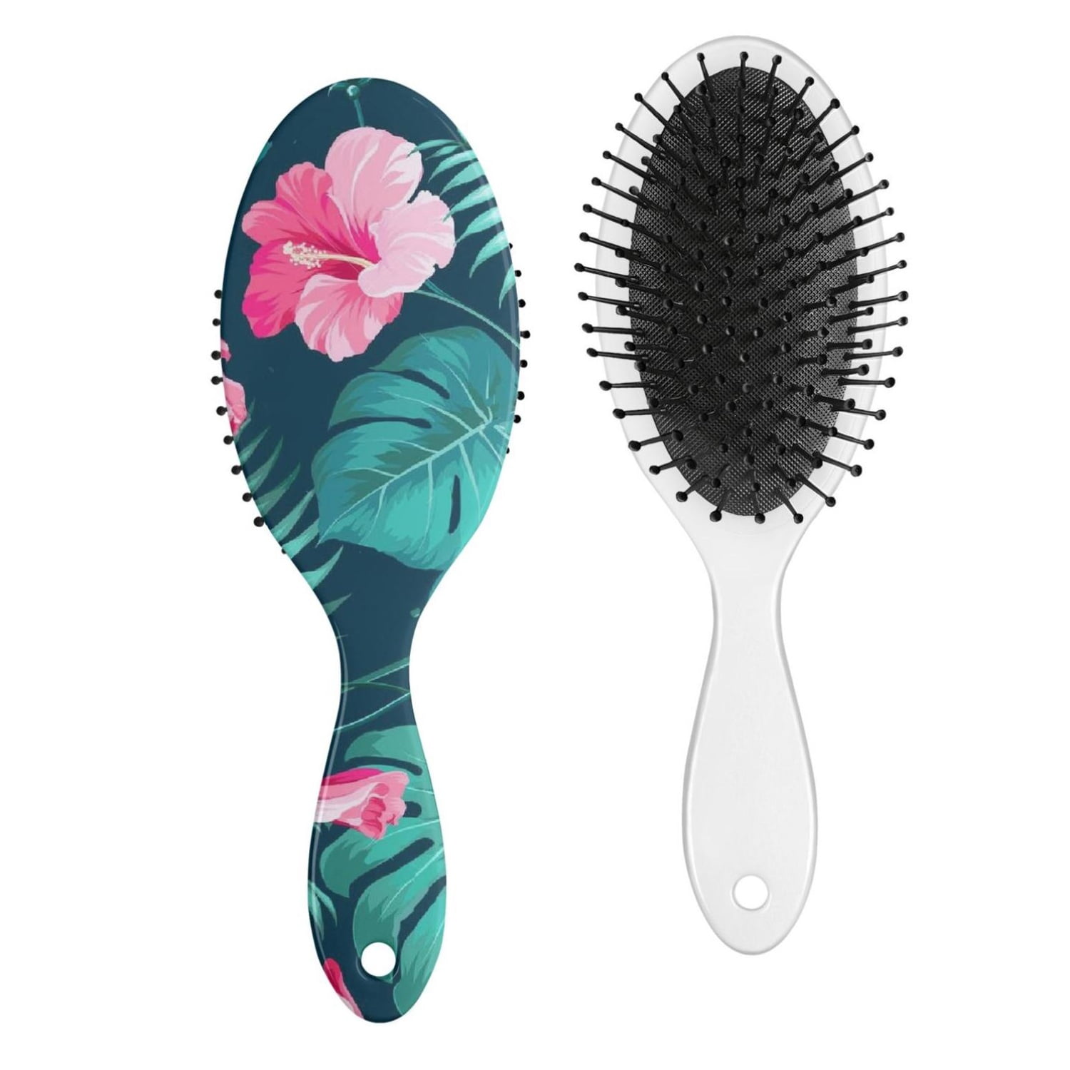 Colorful Exotic Paddle Brush, Tropical Leaf Hair Brush with  display picture 1