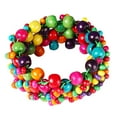 thumbnail image 1 of Colorful Exotic Wooden Beaded Bracelet, 1 of 5
