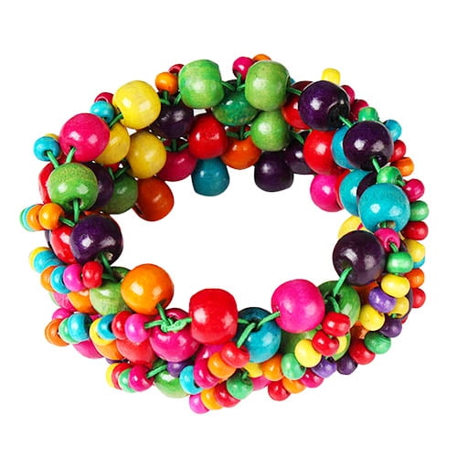 Colorful Exotic Wooden Beaded Bracelet