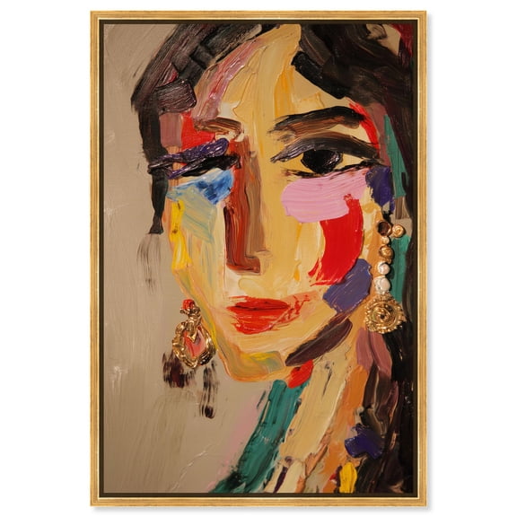 Colorful Expression II Canvas Portrait Wall Art by Art Remedy, Gold Frame, 24 x 36