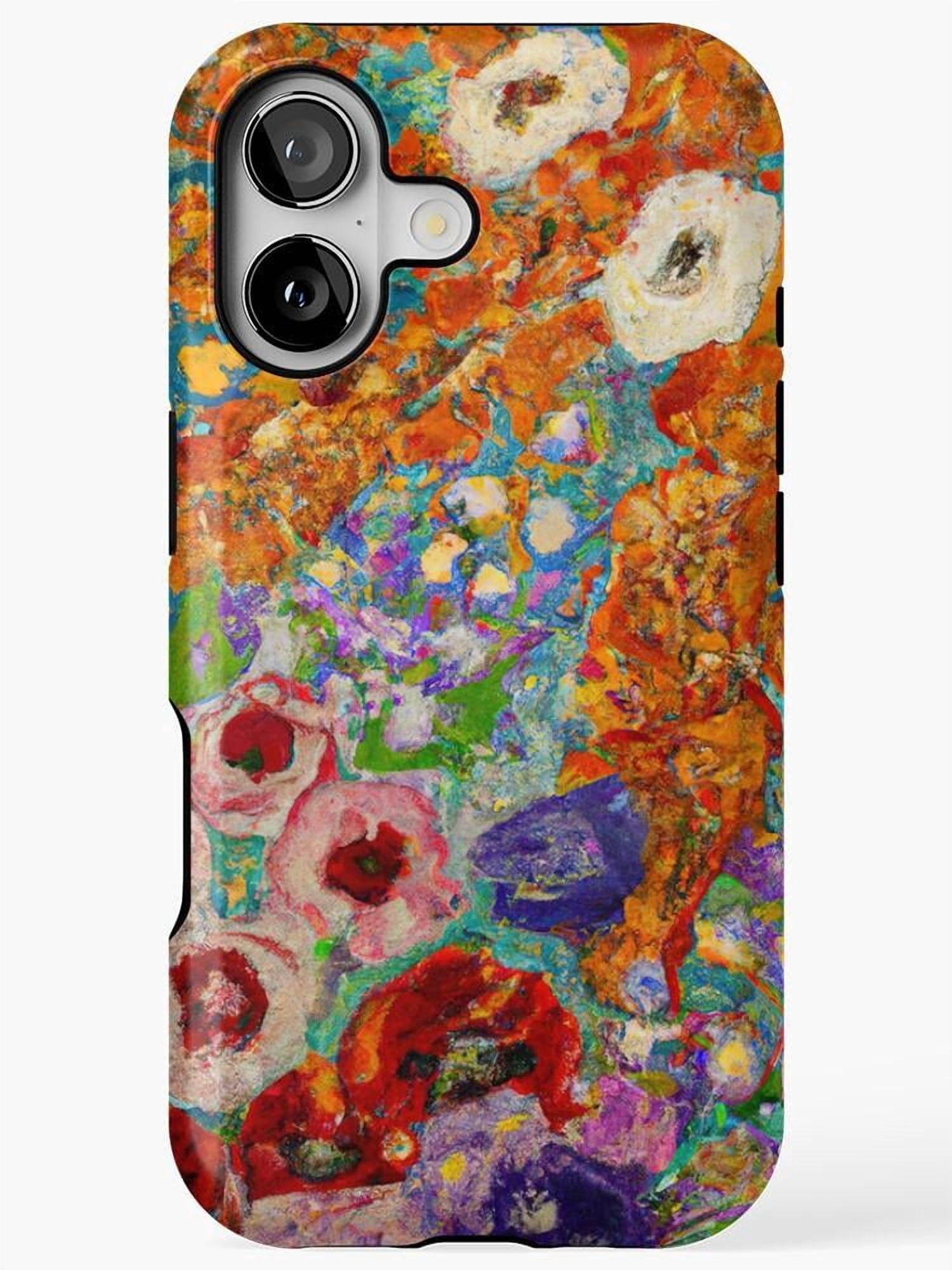 Colorful Expressive Floral Tough Cell Phone Case for Select Apple ...