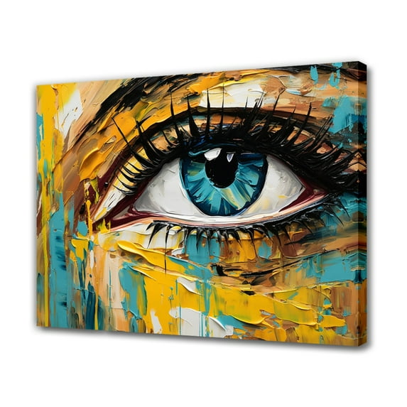Colorful Eye Abstract Picture Of The Eye Painting Canvas Poster Bedroom Decor Sports Landscape Office Room Decor Gift,Frame-style,24x36inch(60x90cm)