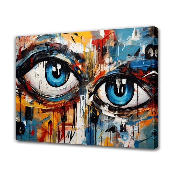 Colorful Eye Abstract Picture Of The Eye Paint Abstract Texture Watercolor Canvas Poster Bedroom Decor Sports Landscape Office Room Decor Gift,Frame-style,24x36inch(60x90cm)