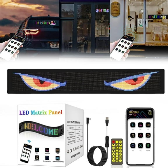 Colorful Eye Lamp Soft Screen for Car Windows, LED Devil Eyes