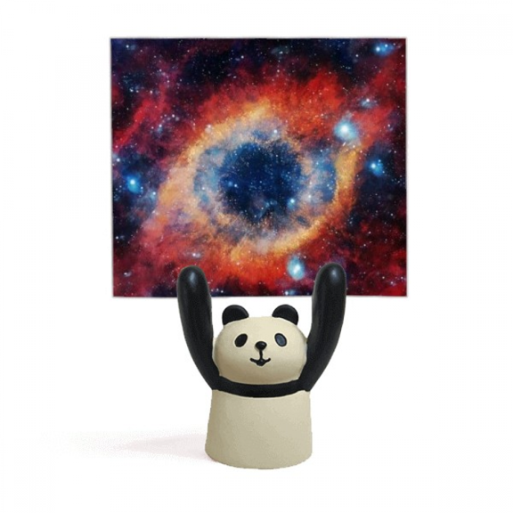 Colorful Eye Nebula Universe Eye Pattern Memo Holder Cartoon Animal Panda Stand Decoration