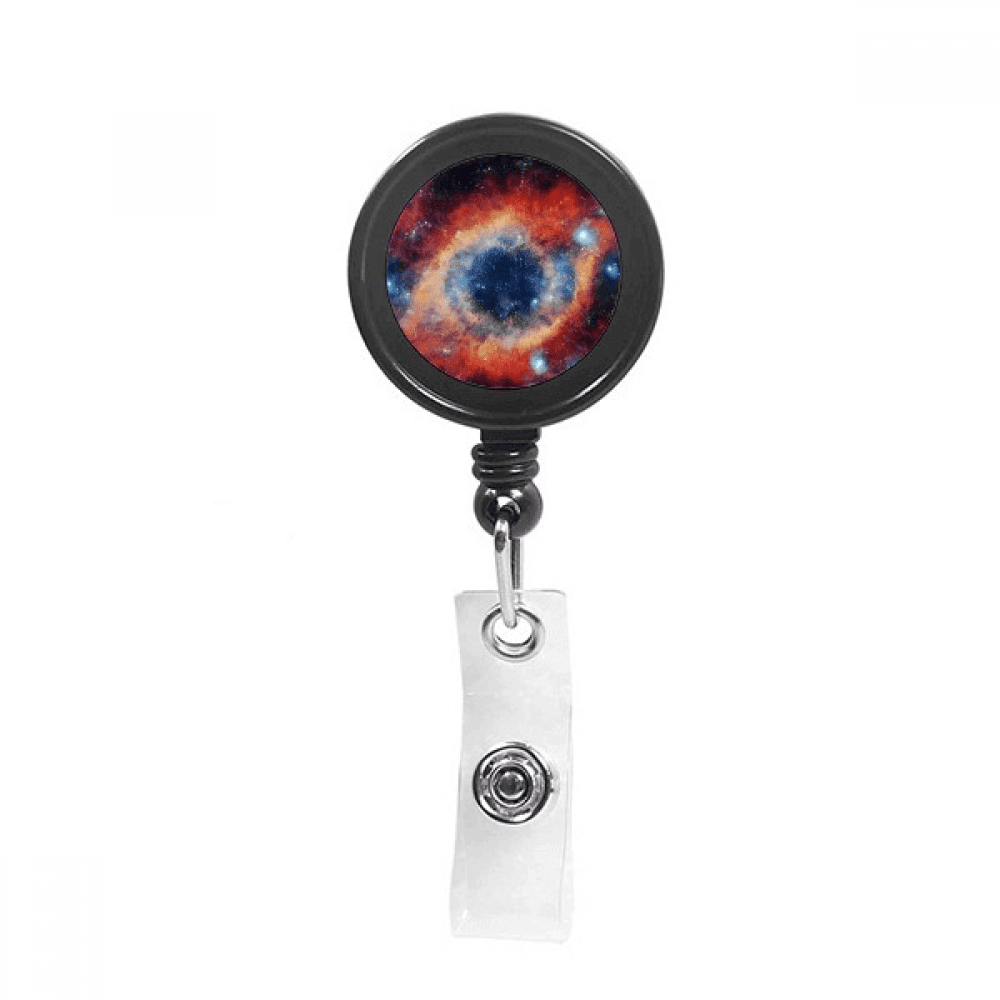 Colorful Eye Nebula Universe Eye Pattern Retractable Keychain Badge Holder ID Badge