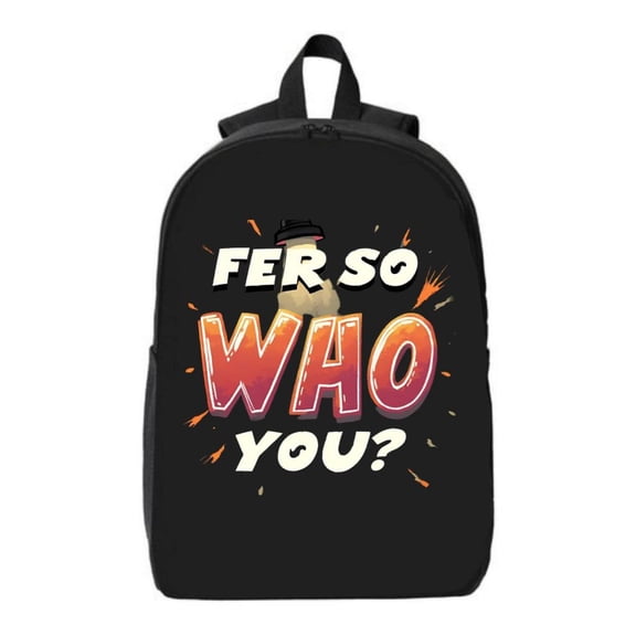 Colorful FER SO WHO YOU? Design Laptop Backpack for College & High School - Fits 15 " Laptop & iPad Stylish Travel Bag for - & - with Side Pockets