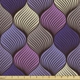 thumbnail image 1 of Ambesonne Colorful Fabric by the Yard Upholstery, Abstract Doodle Braid, 1 Yard, Multicolor, 1 of 5