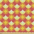thumbnail image 1 of Ambesonne Colorful Fabric by the Yard Upholstery, Retro Recurring Circles, 3 Yards, Pale Yellow and Orange, 1 of 5