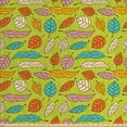 thumbnail image 1 of Colorful Fabric by the Yard, Falling Leaves of the Autumn Season Theme Foliage on Green Background, Decorative Upholstery Fabric for Chairs & Home Accents, Multicolor by Ambesonne, 1 of 4