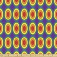 thumbnail image 1 of Colorful Fabric by The Yard, Retro Rainbow Color Pattern of Moire Circular Shapes Designed in Continuous Repeat, Decorative Fabric for Upholstery and Home Accents, by Ambesonne, 1 of 4