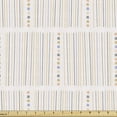 thumbnail image 1 of Colorful Fabric by the Yard Upholstery, Hand Drawn Graphic Elements Stripes and Dots in Doodle Style Vertical Design, Decorative Fabric for DIY and Home Accents, Multicolor by Ambesonne, 1 of 5