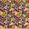 thumbnail image 1 of Ambesonne Colorful Fabric by the Yard Upholstery, Modern Triangles, 3 Yards, Multicolor, 1 of 4