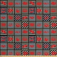thumbnail image 1 of Ambesonne Colorful Fabric by the Yard Upholstery, Woman Kisses Lipstick Art, 10 Yards, Black and Red, 1 of 4