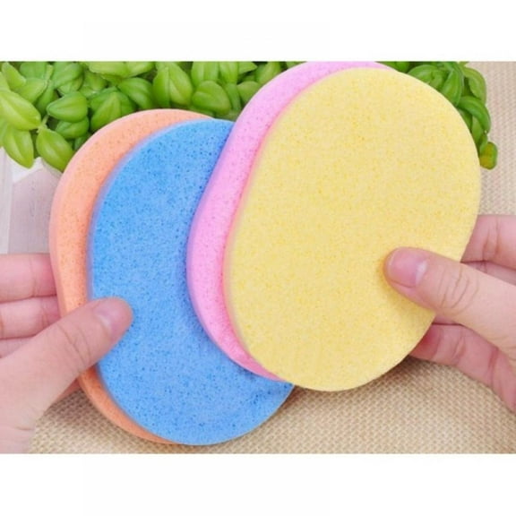 Colorful Facial Cleansing Sponge, Wet Soft Powder Puff Make Up Cosmetic Beauty Sponge Blender Compressed Pad Random Color 1PC