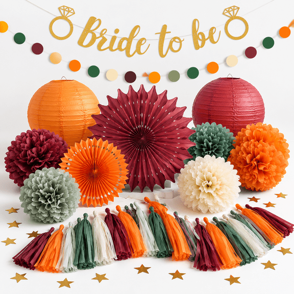 Colorful Fall Bridal Shower Decorations Boho Bride To Be Bachelorette Party Kit