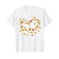 thumbnail image 1 of Colorful Fall Leaves Heart Nature Forest Autumn Fall White T-Shirt, 1 of 5