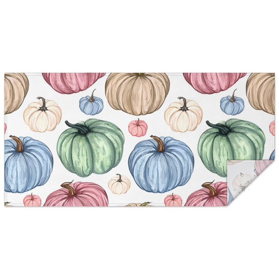 Colorful Fall Pumpkins Pattern Rectangle Tablecloth 60"x120",Waterproof Polyester Rectangle Table Cloth, Wipeable Spillproof Polyester Tablecloth for Dining, Camping, Indoor and Outdoor