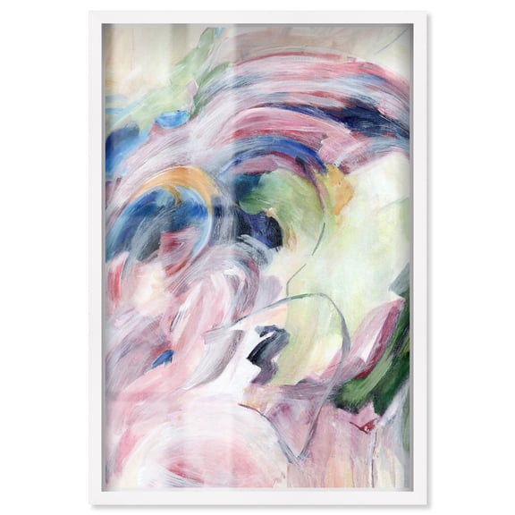 Colorful Fantasia Shadowbox Print Patel Art Prints by Art Remedy, White Frame, 16 x 24