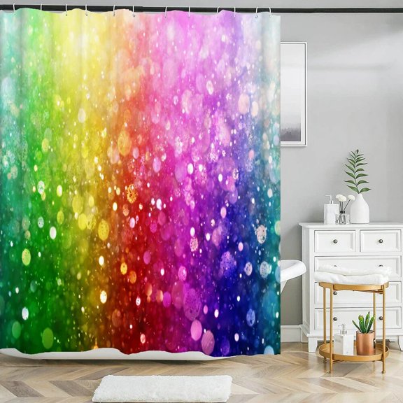 Colorful Fantasy Halo Printing Polyester Fabric Shower Curtain with hook Bathroom Waterproof Bath Curtains Home Decor Curtains
