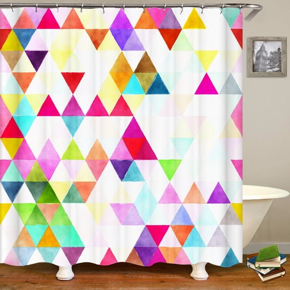 Colorful Fantasy Mosaic Print Shower Curtain With Hook Waterproof Bathroom Curtain Polyester Curtain 3D Shower Curtains 180x180