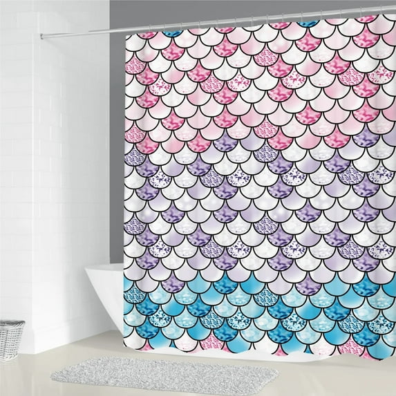 Colorful Fantasy Mosaic Print Shower Curtain With Hook Waterproof Bathroom Curtain Polyester Curtain 3d Shower Curtains 180x180