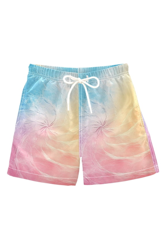 Colorful Fantasy Spin Boys Swim Trunks Quick Dry Boy Swim Shorts for 3-14 Years